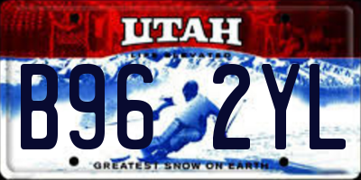 UT license plate B962YL