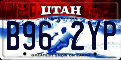 UT license plate B962YP