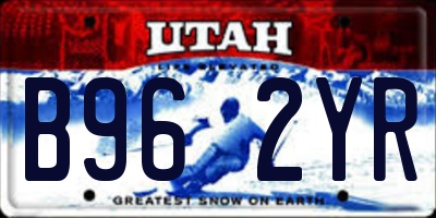 UT license plate B962YR