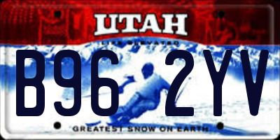 UT license plate B962YV