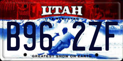 UT license plate B962ZF