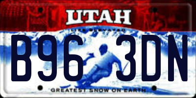 UT license plate B963DN