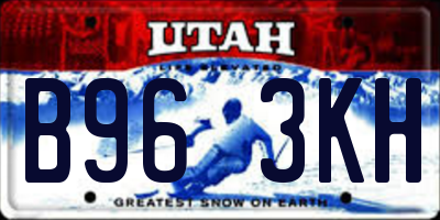UT license plate B963KH