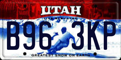 UT license plate B963KP