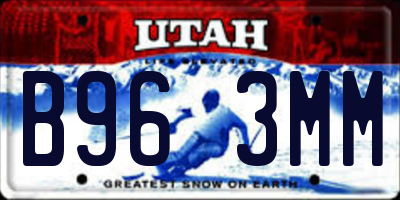 UT license plate B963MM