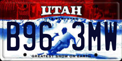 UT license plate B963MW