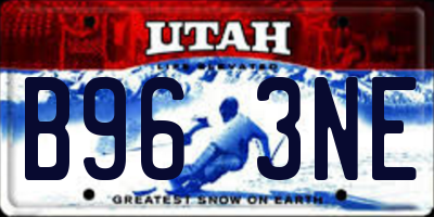 UT license plate B963NE