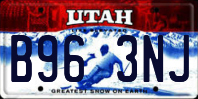UT license plate B963NJ