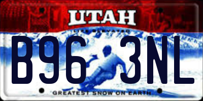 UT license plate B963NL