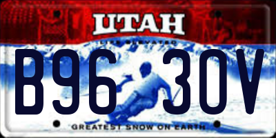 UT license plate B963OV