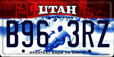 UT license plate B963RZ
