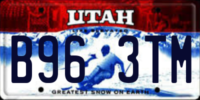 UT license plate B963TM