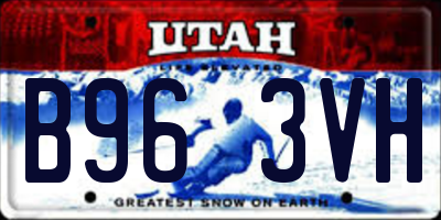 UT license plate B963VH