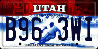 UT license plate B963WI