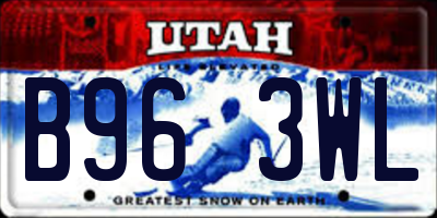 UT license plate B963WL