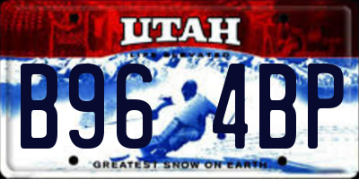 UT license plate B964BP