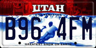UT license plate B964FM