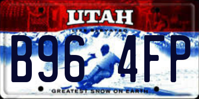 UT license plate B964FP
