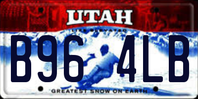 UT license plate B964LB