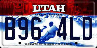 UT license plate B964LD