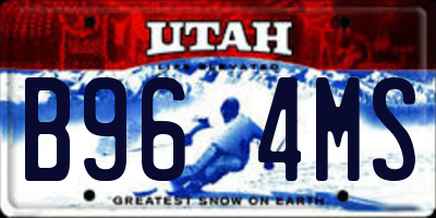 UT license plate B964MS