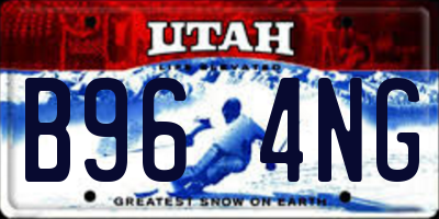 UT license plate B964NG