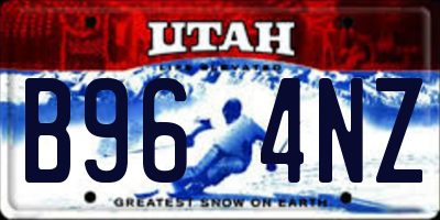 UT license plate B964NZ