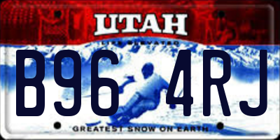 UT license plate B964RJ
