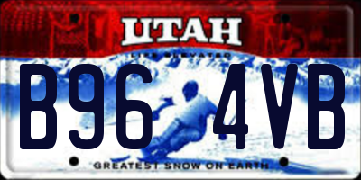 UT license plate B964VB