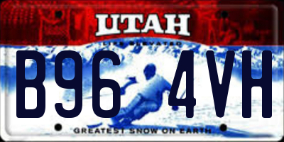 UT license plate B964VH