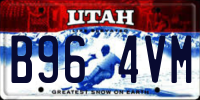UT license plate B964VM