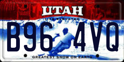UT license plate B964VQ