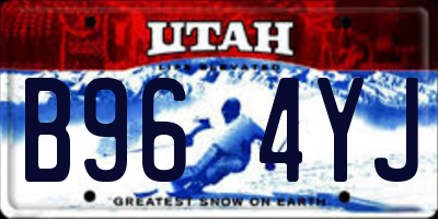 UT license plate B964YJ