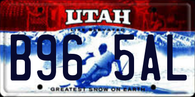 UT license plate B965AL