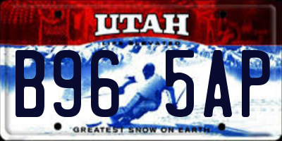 UT license plate B965AP