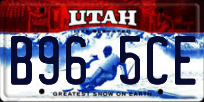 UT license plate B965CE