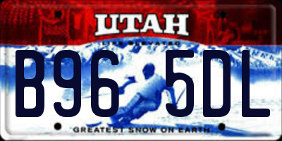 UT license plate B965DL