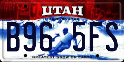 UT license plate B965FS