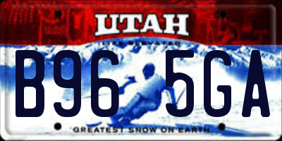 UT license plate B965GA