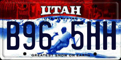 UT license plate B965HH