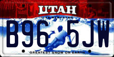 UT license plate B965JW