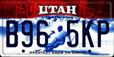 UT license plate B965KP