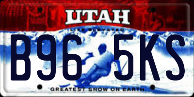 UT license plate B965KS