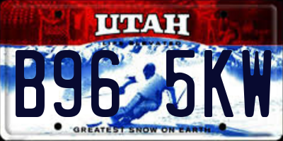 UT license plate B965KW