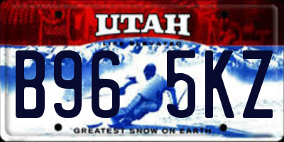 UT license plate B965KZ