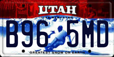 UT license plate B965MD