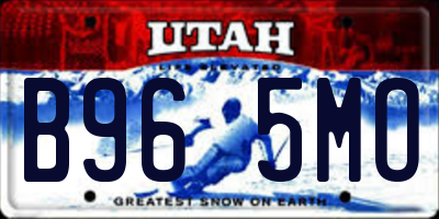 UT license plate B965MO