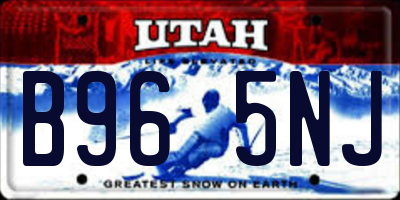 UT license plate B965NJ