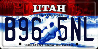 UT license plate B965NL
