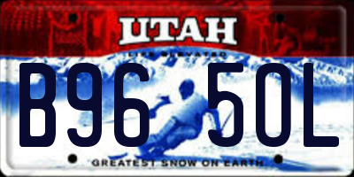 UT license plate B965OL